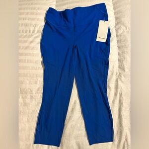 Brand New with tags Lululemon royal blue Base Pace HR crop 23” size 14